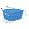 Cutting EDGE Unbreakable Plastic Turkish Baskets with Lid Fruit Vegetable Office Bathroom Stationary (Combo - Red, Blue, Green, Small, Dimension:- 23.5X13.5X10.1 cm) view 2