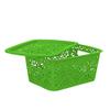 Cutting EDGE Unbreakable Plastic Turkish Baskets with Lid Fruit Vegetable Office Bathroom Stationary (Combo - Red, Blue, Green, Small, Dimension:- 23.5X13.5X10.1 cm) view 3