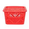 Cutting EDGE Unbreakable Plastic Turkish Baskets with Lid Fruit Vegetable Office Bathroom Stationary (Combo - Red, Blue, Green, Small, Dimension:- 23.5X13.5X10.1 cm) view 4