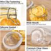 SATVIKAYA Airtight Canister Glass Kitchen Storage Jar Container With Clip Lock For storage Round Jar Masala,Honey Jar,Spice,Food,aachar,Sugar,Bean (Square Shape, 500 ML, Pack Of 2) view 3