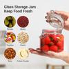 SATVIKAYA Airtight Canister Glass Kitchen Storage Jar Container With Clip Lock For storage Round Jar Masala,Honey Jar,Spice,Food,aachar,Sugar,Bean (Square Shape, 500 ML, Pack Of 2) view 4