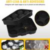 SEMITO Ice Ball Maker Reusable Ice Ball Mold Easy Release Round Silicone Round Ice Sphere Tray with Lids & Funnel for Bourbon, Whiskey Cocktail, Cold Drinks Pack of 1 view 4
