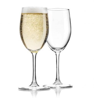 VILON Italian Premium Deal for White or Red Wine Crystal Cut Wine Glass - 190 ML, (Sparkling) Set of (2)