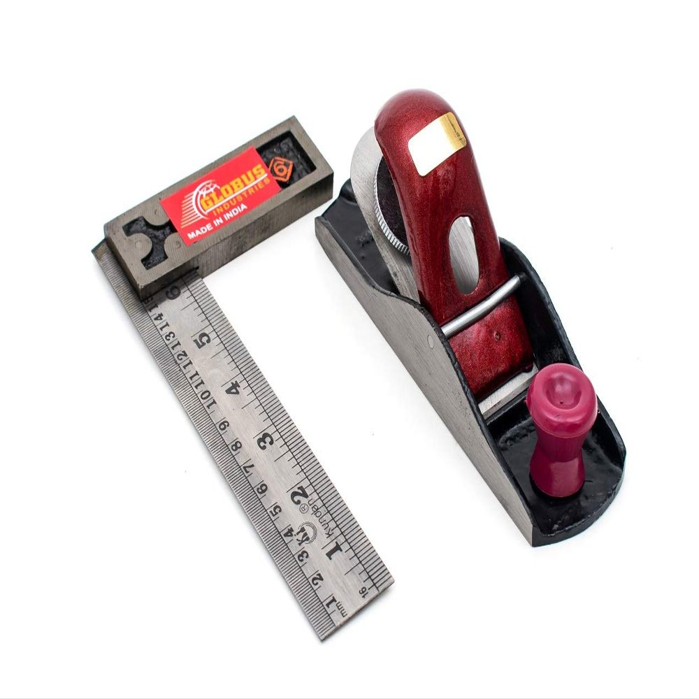 BRAVO 1242 STEEL CARPENTER PLANE 7 INCH WITH MEASURING TOOL TRY SQUARE 6 INCH