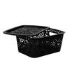 Cutting EDGE Turkish Baskets with Lid for Kitchen | Vegetables | Toys | Accessories (Set of 3, Black, Small, Dimension:- 23.5X17X10.1 cm) view 3