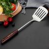 Leeonz Stainless Steel Slotted Turner Spatula, Professional Food Turner Flipper with Heat Resistant Wooden Handle, Kitchen Utensil Cooking Pancake Turner for Eggs, Omelets, Burgers, 14.1 Inches view 1