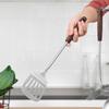 Leeonz Stainless Steel Slotted Turner Spatula, Professional Food Turner Flipper with Heat Resistant Wooden Handle, Kitchen Utensil Cooking Pancake Turner for Eggs, Omelets, Burgers, 14.1 Inches view 2