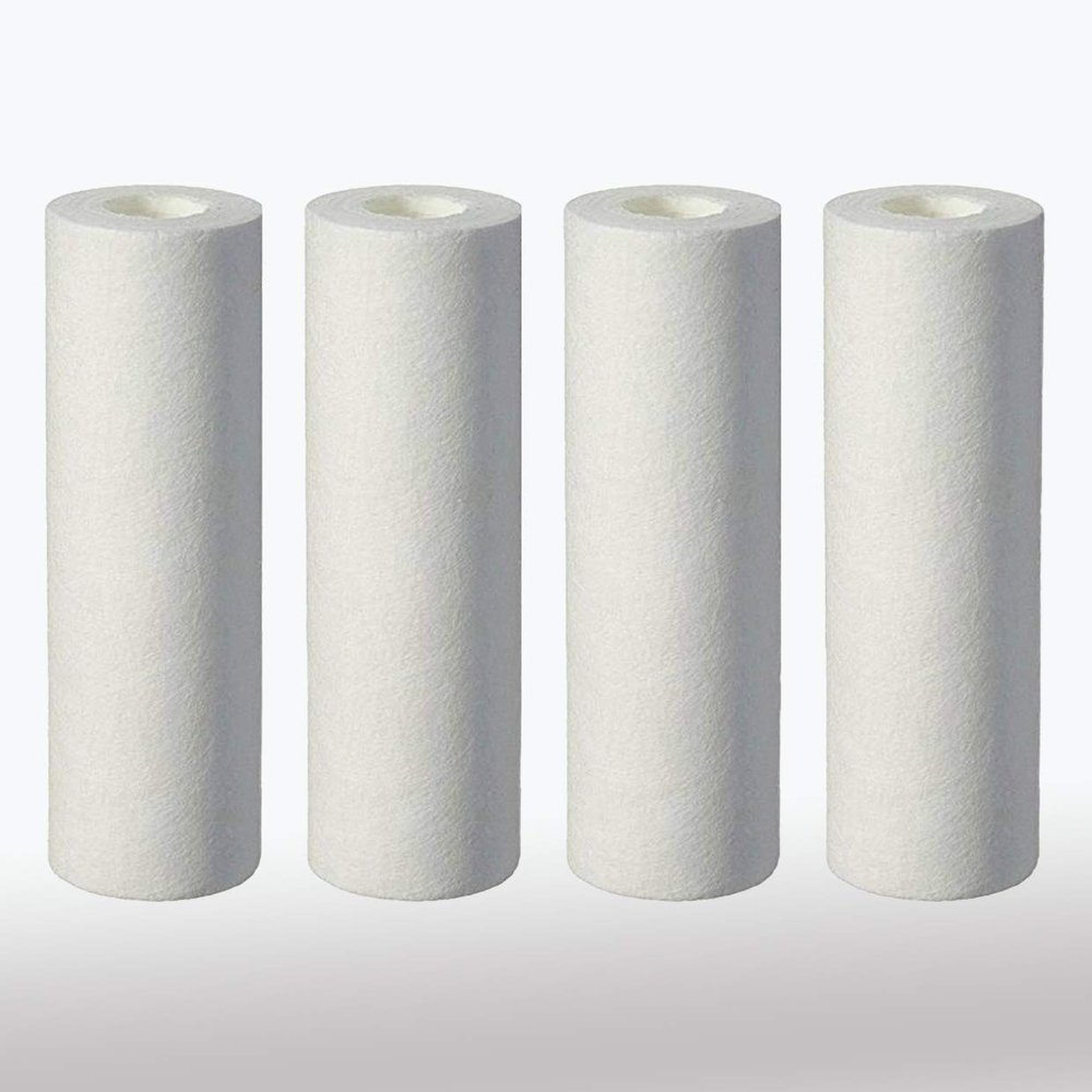 seatosky 5 Inch Spun Cartridge Filter for Washing Machines Suitable for Eco Crystal Fresh n Clean J (Pack of 4 Refills)
