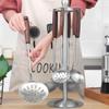 Leeonz Large Slotted Spoon, Stainless Steel Perfect Fry Ladle, Skimmer & Strainer | Multi-Use Slot Spoon Oil | 304 Stainless Steel, Heat Resistance, 38.3 X 11.9 X 3 Centimeters, Silver view 2