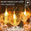fizzytech Heart Clip String Light 14 Clips 3 Meter Outdoor Decoration Light(Plastic, LED) (Heart Light-Warm White, Pack of 1) view 2