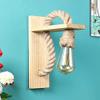 Homenique 7 Watt Wood Surface Mounted Classic Sconce Antique Lamp Natural Finished Antique Wall Lights - White (Bulb not Included) view 2