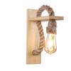 Homenique 7 Watt Wood Surface Mounted Classic Sconce Antique Lamp Natural Finished Antique Wall Lights - White (Bulb not Included) view 3