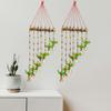 Wind Chimes for Home Decoration Paper Mache Showpiece Parrot Wind Chimes Home Decoration for Hall Balcony Wall/Door/Window Hanging Bells (90 cm, Green) - Combo Set of 2 view 2