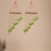 Wind Chimes for Home Decoration Paper Mache Showpiece Parrot Wind Chimes Home Decoration for Hall Balcony Wall/Door/Window Hanging Bells (90 cm, Green) - Combo Set of 2 view 4