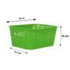 Cutting Edge Plastic Storage Turkish Baskets Without Lid Set of 4 Storing Fruit Vegetable Toys, Kitchen Bathroom Stationary Tools (Green, Small) view 3