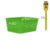 Cutting Edge Plastic Storage Turkish Baskets Without Lid Set of 4 Storing Fruit Vegetable Toys, Kitchen Bathroom Stationary Tools (Green, Small) view 4