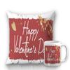 DECOR PRODUCTION Valentine Theme Printed Ceramic Coffee Mug 330 ml with Cushion, Valentine Gift for Boyfriend, Husband, Wife, Girlfriend, and Partner(Valentine_mugcushion_pt11_2) view 1