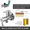 JAGGER JAG602 Mark Full Brass Quarter Turn 2 Way Angle Valve, Chrome Finish 2 in 1 Angle Valve for Pipe Connection in Bathroom with Wall Flange and Teflon Tape view 3