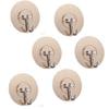 Gopendra Plastic Multi-Functional Self Adhesive No Drilling Wall Hook Sticking Adhesive Hanger Round Strong Stainless Steel Wall Kitchen Capacity of 5 Kg Each Hook (Multicolour, 6pcs) view 1