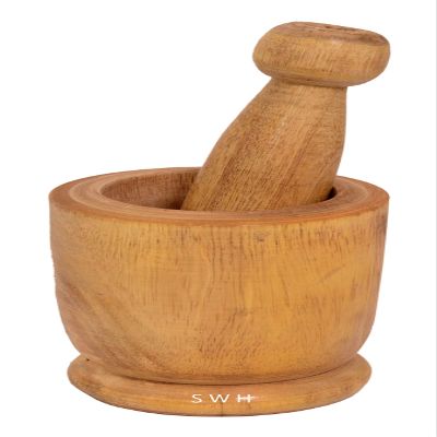 SUPER WOOD HANDICRAFTS Wooden Okhli Masher and Pestle Set Imam Dasta Spice Mixer Kharal/ Mortal And Pestle Set For Kitchen Product