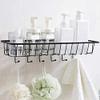 Dayish GI Metal Wall Mount Kitchen Spice Rack, Bathroom Shelf, Wardrobe Hanging Storage Shelf Holder and Bottle Storage Organizer Rack with 6 Hooks for Kitchen and Bathroom view 4