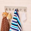 STOIQE Wooden Adhesive Wall Hooks for Towel Bathroom Transparent Heavy Duty Wall Hook No Drill for Coat/Towel/Key Robe on Door/Kitchen/Bathroom - Pack of 6 (Simple Hanger, 2 Pcs) view 3