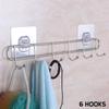 STOIQE Magic Sticker Stainless Steel Wall Mounted Self Adhesive Bathroom Towel Rail Utensil Rack Kitchen Hanger Hooks for Cup (Steel Hook Hanger) view 4