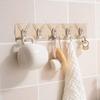 STOIQE Self Adhesive No Drills Wall Bathroom Towel Hanger Hook Rail Hooks Kitchen Bathroom Strong Sticky Bathroom Towel Hanger (Unique Hanger, 2 Pcs) view 2