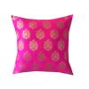 PINK PARROT Jacquard Silk Multi Colour Square Cushion Cover 16X16 Inch-Set 5 Pcs, 150 Tc view 2
