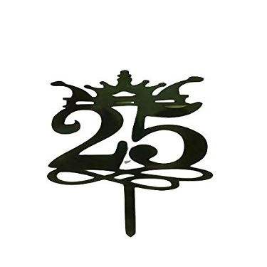 Shopping Time 25 Number Black Cake Topper