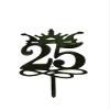 Shopping Time 25 Number Black Cake Topper view 1