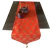 Pink parrot- Dupian silkred with Gold Motiv Table Runner 12x70 inch 1 pc view 1