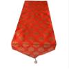 Pink parrot- Dupian silkred with Gold Motiv Table Runner 12x70 inch 1 pc view 2