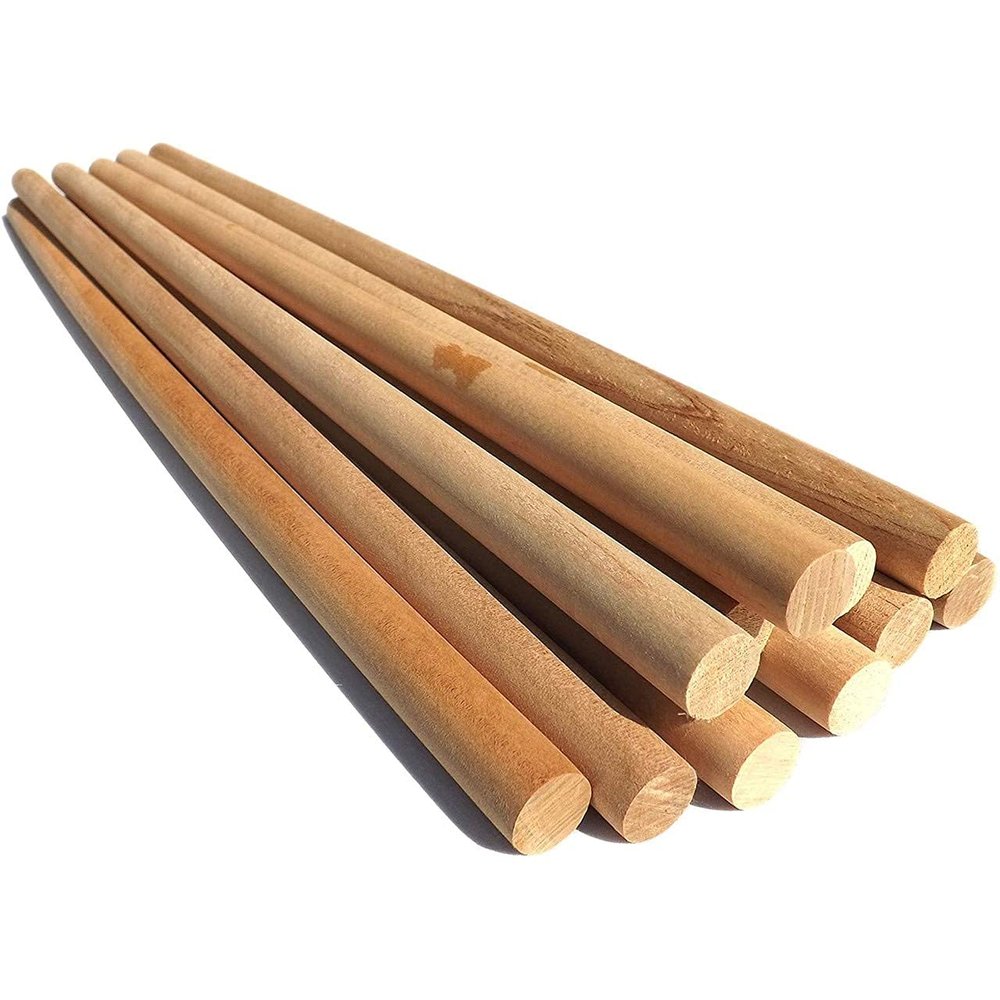 ecofynd 16 inches Wooden Dowel Rods, Pack of 5 | Wood Dowels | Solid Hardwood Sticks for Crafting, Cotton, DIY & More | Sanded Smooth, Kiln Dried, Natural Wood, Unfinished (5, 16 inches)