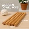 ecofynd 16 inches Wooden Dowel Rods, Pack of 5 | Wood Dowels | Solid Hardwood Sticks for Crafting, Cotton, DIY & More | Sanded Smooth, Kiln Dried, Natural Wood, Unfinished (5, 16 inches) view 2