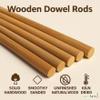 ecofynd 16 inches Wooden Dowel Rods, Pack of 5 | Wood Dowels | Solid Hardwood Sticks for Crafting, Cotton, DIY & More | Sanded Smooth, Kiln Dried, Natural Wood, Unfinished (5, 16 inches) view 3