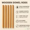 ecofynd 16 inches Wooden Dowel Rods, Pack of 5 | Wood Dowels | Solid Hardwood Sticks for Crafting, Cotton, DIY & More | Sanded Smooth, Kiln Dried, Natural Wood, Unfinished (5, 16 inches) view 4