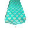 Pink parrot- Dupian Silk Light sea Green with Gold Motiv Table Runner 12x70 inch 1 pc view 2