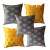 Pink parrot- Jacquard Silk Multi Colour Square Cushion Cover 16x16 inch-Set 5 pcs view 1