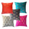 Pink parrot- Jacquard Silk Multi Colour Square Cushion Cover 16x16 inch-Set 5 pcs view 1