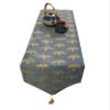 Pink parrot- Dupian Silk Grey with Gold Motiv Table Runner 12x70 inch 1 pc view 1