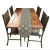 Pink parrot- Dupian Silk Grey with Gold Motiv Table Runner 12x70 inch 1 pc view 3