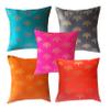 Pink parrot- Jacquard Silk Multi Colour Square Cushion Cover 16x16 inch-Set 5 pcs view 1