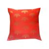 Pink parrot- Jacquard Silk Multi Colour Square Cushion Cover 16x16 inch-Set 5 pcs view 3