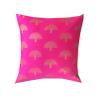 Pink parrot- Jacquard Silk Multi Colour Square Cushion Cover 16x16 inch-Set 5 pcs view 4