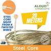 Aloud Creations PVC Coated Steel Wire Rope for Drying Clothes/Clothesline, Length 20 Meter with 2 Plastic Hooks (Multi Colour)  Pack of 4 view 2