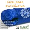 Aloud Creations PVC Coated Steel Wire Rope for Drying Clothes/Clothesline, Length 20 Meter with 2 Plastic Hooks (Multi Colour)  Pack of 4 view 3