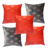 Pink parrot- Jacquard Silk Multi Colour Square Cushion Cover 16x16 inch-Set 5 pcs view 1