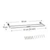 SmartSlide Stainless Steel 24 inch Nickel Chrome Plated Heavy Double Towel Bar/Towel Rod/Towel Holder/Towel Rack for Bathroom and Kitchen view 2