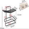 Wosta 2PCS Tissue Paper Holder Shower Caddy Adhesive Bathroom Stainless Steel Shelves Floating Shelves for Kitchen,Bathroom Organizer,Decor view 3